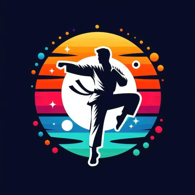 Foto logo dell'arte del karate illustrazione del simbolo sportivo