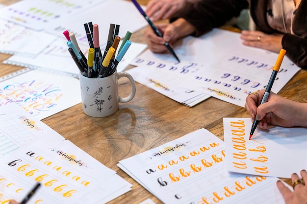 Art lettering workshop Learning to draw letters College classes