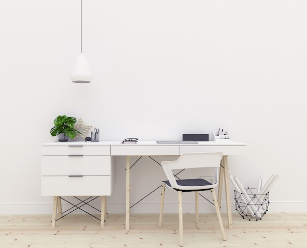 Art mockup - desk - workspace