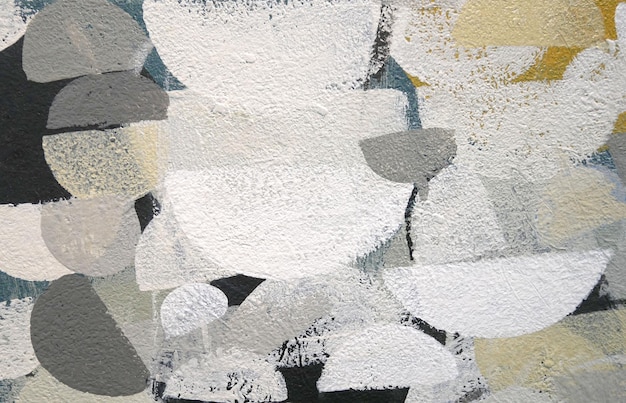 콘크리트 질감 그림 벽에 있는 예술 현대 아크릴 기하학적 브러시 스트로크 페인트 추상 배경의 거친 브러시 스트로크
