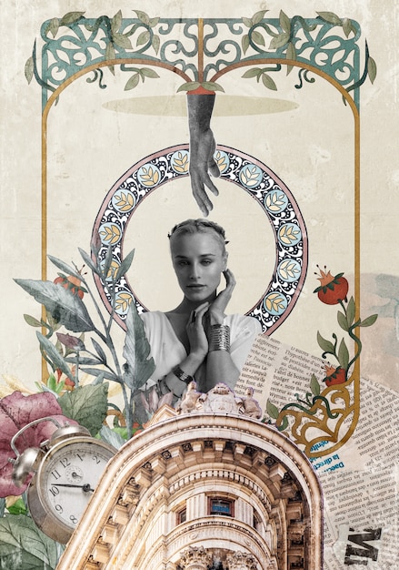 Art nouveau collage design