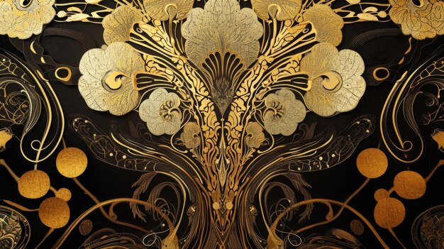 Art Nouveau Gold Pattern