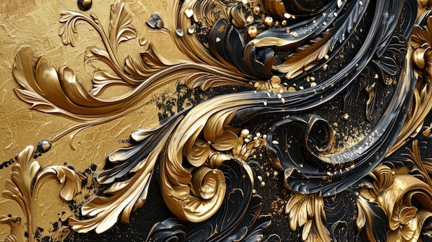 Photo art nouveau gold pattern