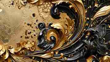 Photo art nouveau gold pattern