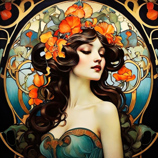Premium Photo Art Nouveau