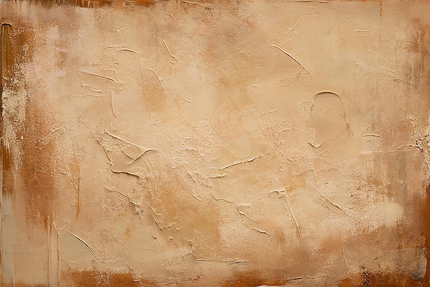 Искусство масла и акрилового макияжа полотна живописи стены абстрактный коричневый цвет пятна штрих текстуры фона ИИ сгенерирован