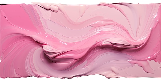 Иллюстрация художественной живописи на баннере Розовая масляная или акриловая краска штрихом, изолированной на белом фоне