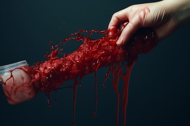 Foto l'arte della flebotomia estrazione del sangue sangue