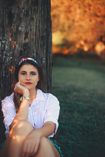 Art portrait of a beautiful girl. 