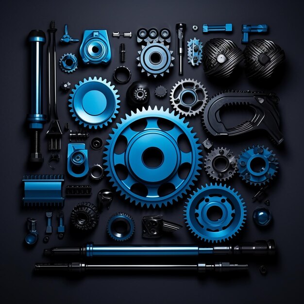 Premium AI Image  The Art of Precision Hyper Realistic Gears and Tool 