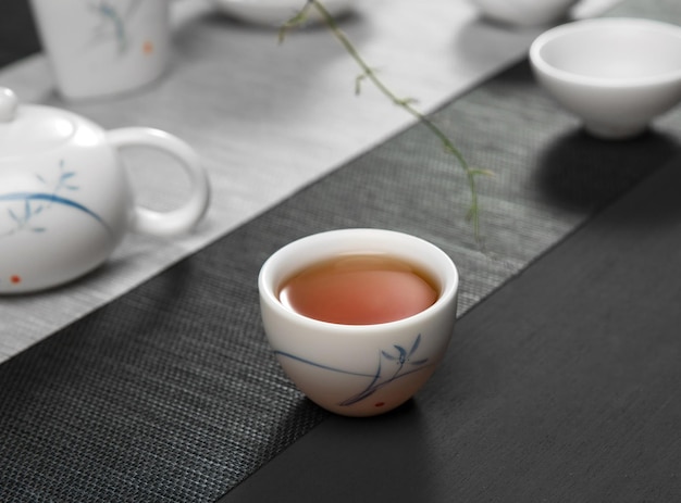 The art of presenting an Asianstyle tea table to receive guests Minimalist art of making tea