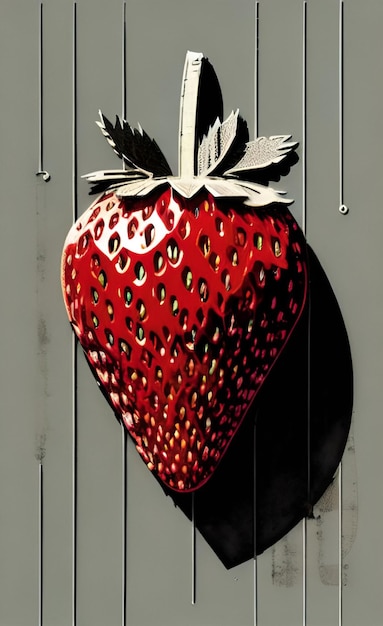 Photo art strawberry