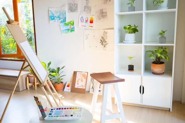 Art studio at home classroom