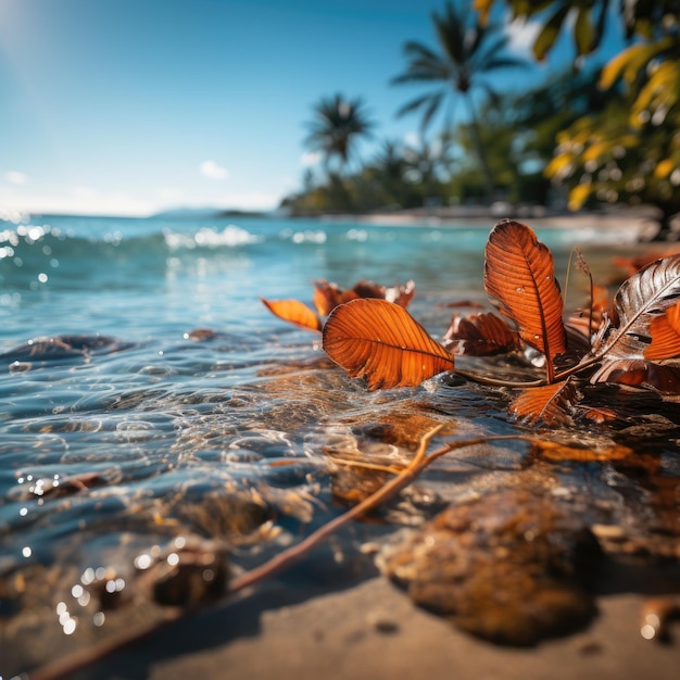 art summer tropical beach background