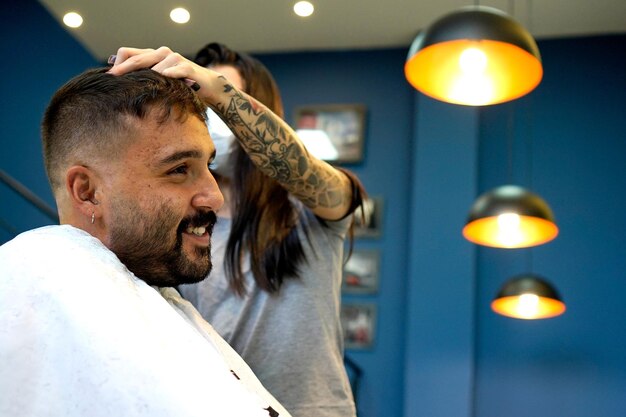 Premium Photo  Art of transformation barbers and their unique craft 