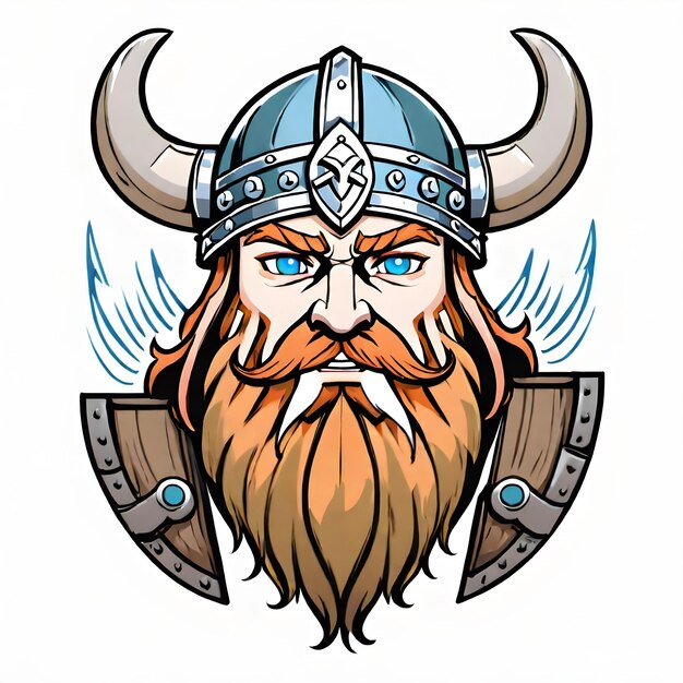 art of a Viking warrior vector illustration template suitable for t shirt design logo design logo