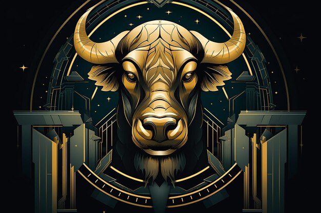 Foto artdeco_bull_bear_symmetry_timeless