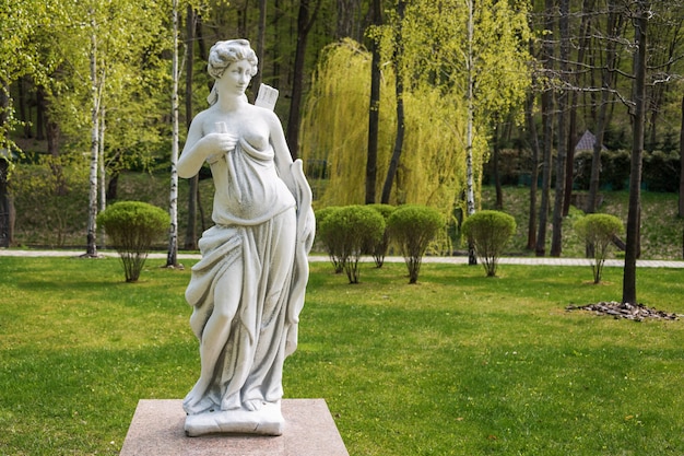 Artemis sculpture in a park