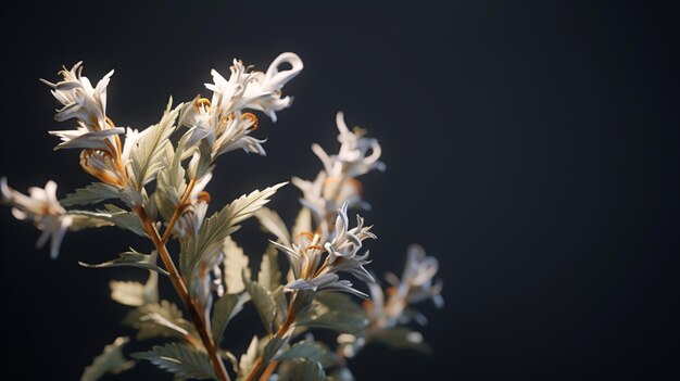 Photo artemisia flower realistic bloom ai generated image