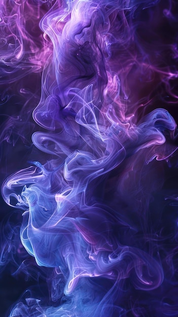 Artful Purple Smoke on Abstract Background