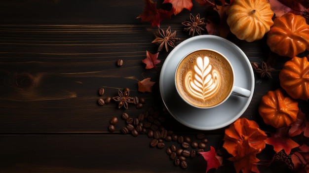 Artfully Crafted Pumpkin Spice Latte AI Generated