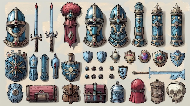 Arthur King and Lancelot39s UI Set 1 Middle Ages