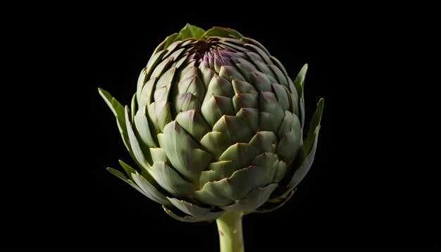 Artichoke on a black background