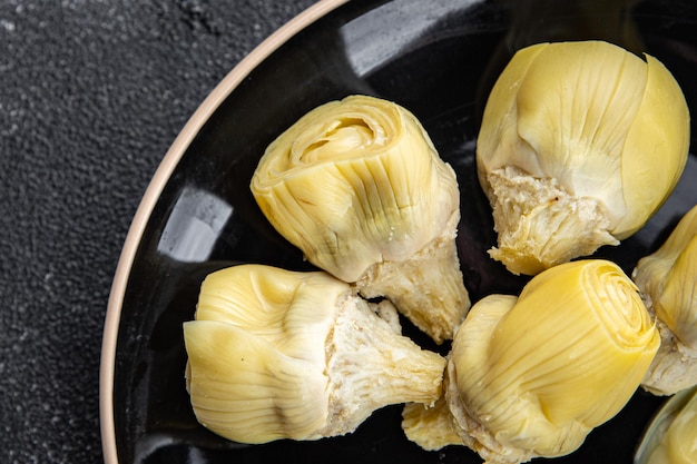 artichoke canned food healthy meal food snack on the table copy space food background rustic top