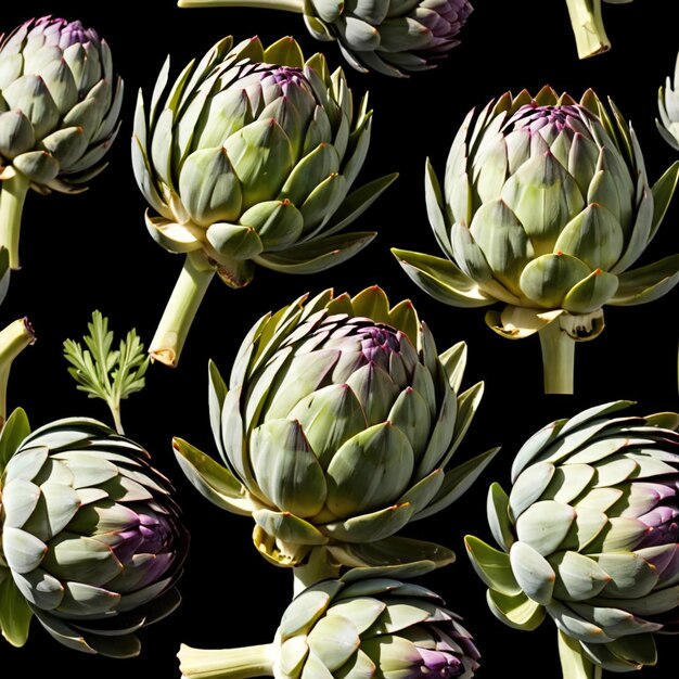 Photo artichoke fresh raw organic vegetable