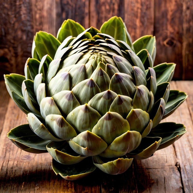 Photo artichoke fresh raw organic vegetable