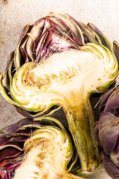 artichoke fruit healthy meal food snack on the table copy space food background rustic