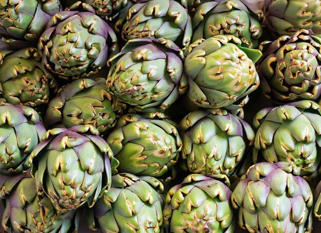 artichokes top view