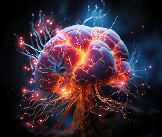 Photo artificial brain as element of artificial intelligence system