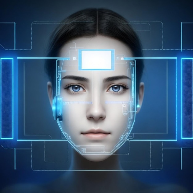 Artificial face recognition abstract technology