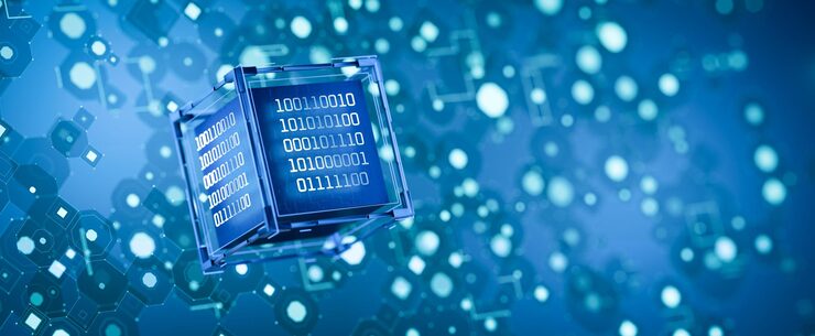 Photo artificial intelligence abstract technical background quantum computer computer code digital technology data storage database big data binary code hacker attack ai 3d rendering