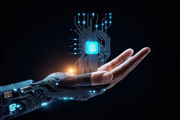 Artificial intelligence AI circuit board in shape ... Circuit Diagram