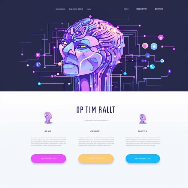 Photo artificial intelligence ai landing page