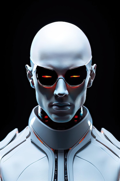 Artificial Intelligence Android on a black background