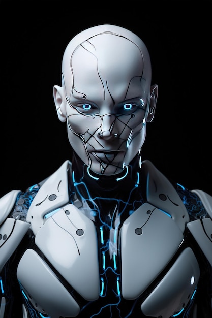 Artificial Intelligence Android on a black background