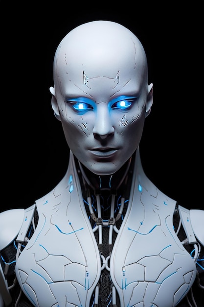 Artificial Intelligence Android on a black background
