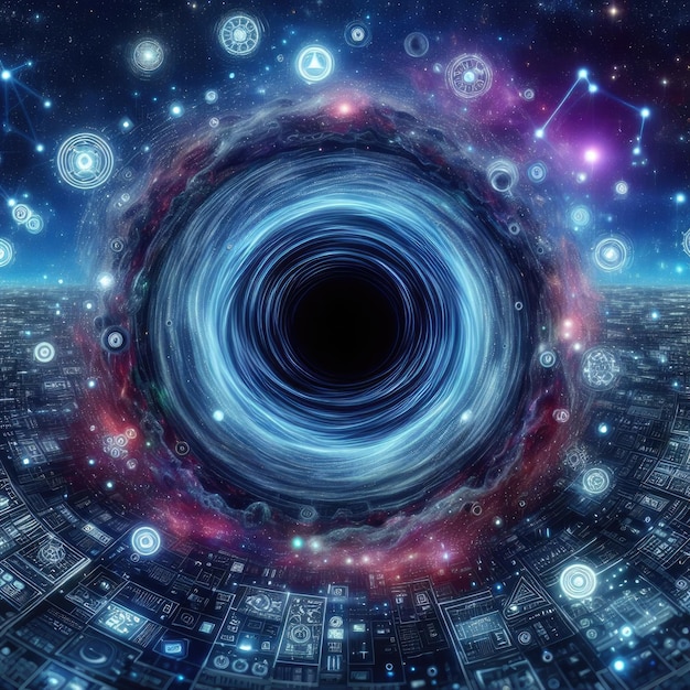 Artificial intelligence and black hole with Generative AI