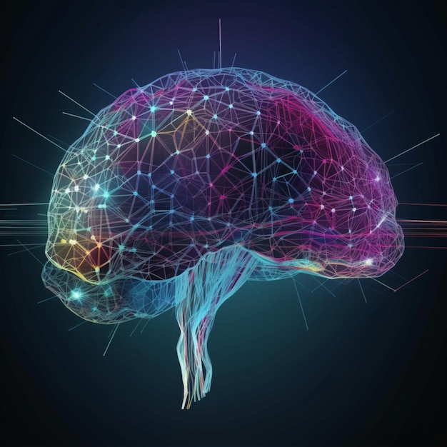 Мозг искусственного интеллекта Концепция нейронной сети, созданная искусственным интеллектом