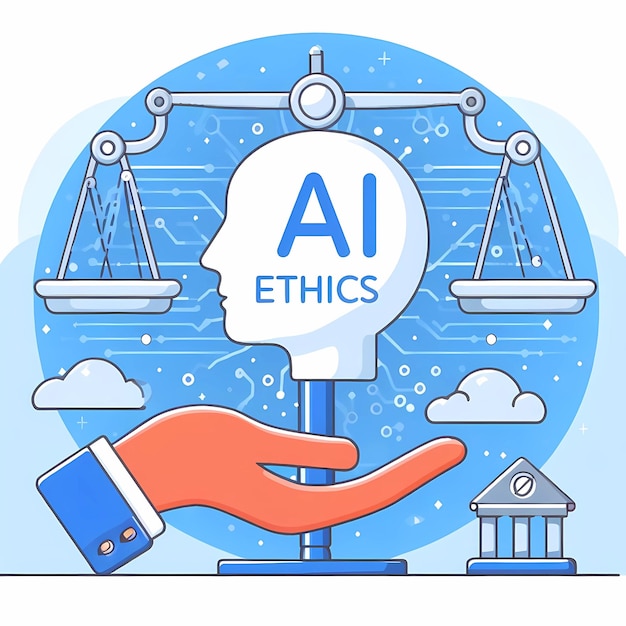 Photo artificial intelligence concept ai ethics