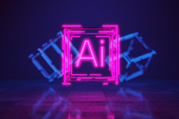 artificial intelligence for creating an image artificial intelligence for communication artificial intelligence for writing program code artificial intelligence creates music 3d render