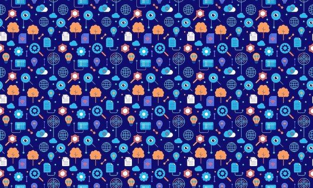 artificial intelligence design seamless pattern wallpaper background