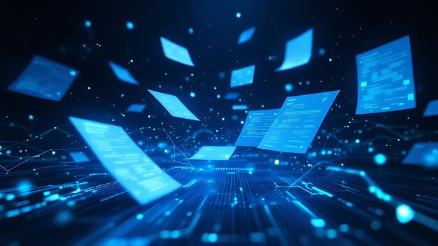 文件分析中的人工智能 (Artificial Intelligence in Document Analysis) :人工智能在文件分析中的作用,以描绘机器学习算法从非结构化文件中提取数据的图像