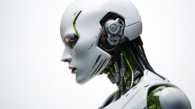 Artificial intelligence futuristic digital technology humanoid robot face