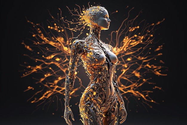 artificial intelligence futuristic technology trends concept network structure background machine learning data background big databinary digits technology and science generative ai