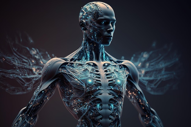 artificial intelligence futuristic technology trends concept network structure background machine learning data background big databinary digits technology and science generative ai