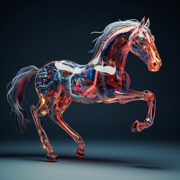 Premium AI Image | Artificial intelligence generated horse shape